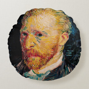 Coussins Ronds Autoportrait de Vincent van Gogh , 1887