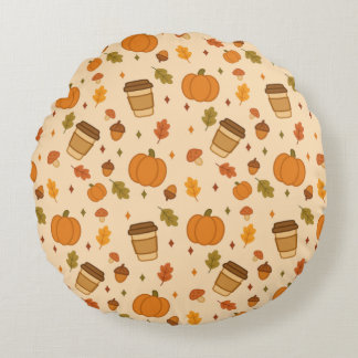 Coussins Ronds Autumn Coffee