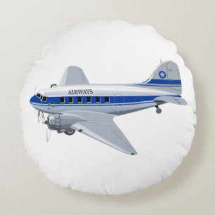 Coussins Ronds Avion de dessin