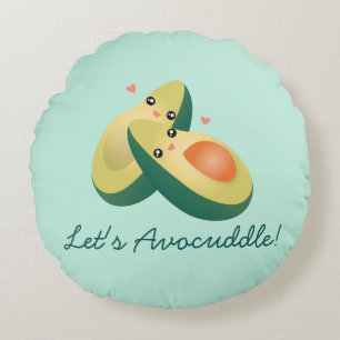 Coussins Ronds Avocuddle Funny mignon Avocados Humour de jeu de m
