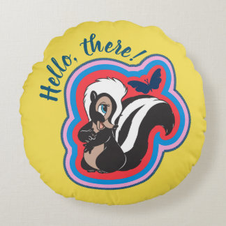 Coussins Ronds Badge de fleurs et de papillons de Bambi