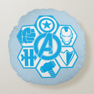 Coussins Ronds Badge Icône Avengers Assemble