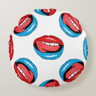 Coussins Ronds Badges de patchs de dessin : Retro Pop