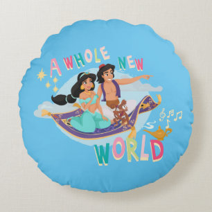 Coussins Ronds Balade en moquette Jasmine et Aladdin  Un nouveau 