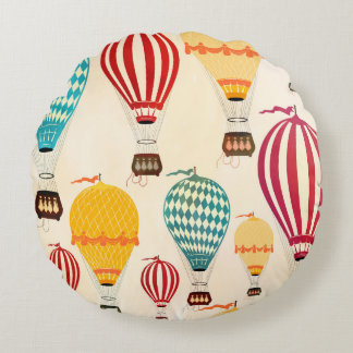 Coussins Ronds Ballon à air : conception motif ludique.