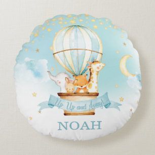 Coussins Ronds Balloon à air chaud mignon Animaux Boy Nursery Déc