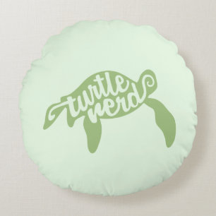 Coussins Ronds Ballot de tortue (vert)
