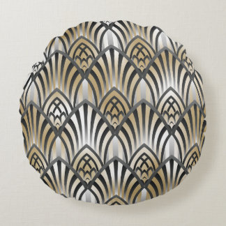 Coussins Ronds Baroque vintage : Motif sans fil ornemental