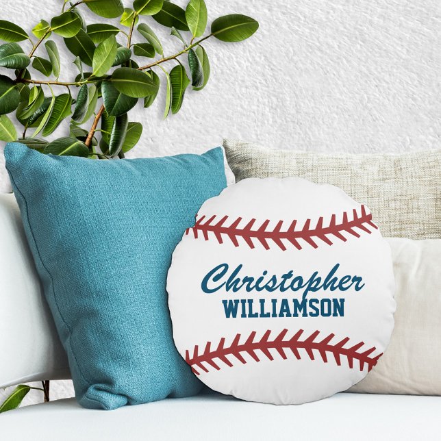 Coussins Ronds Baseball personnalisé (Créateur téléchargé)