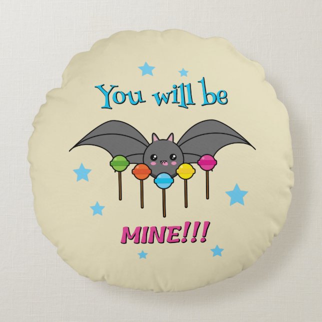 Coussins Ronds Bat Craving Lollipops (Devant)