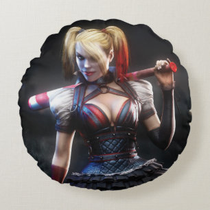 Coussins Ronds Batman Arkham Knight   Harley Quinn avec chauve-so