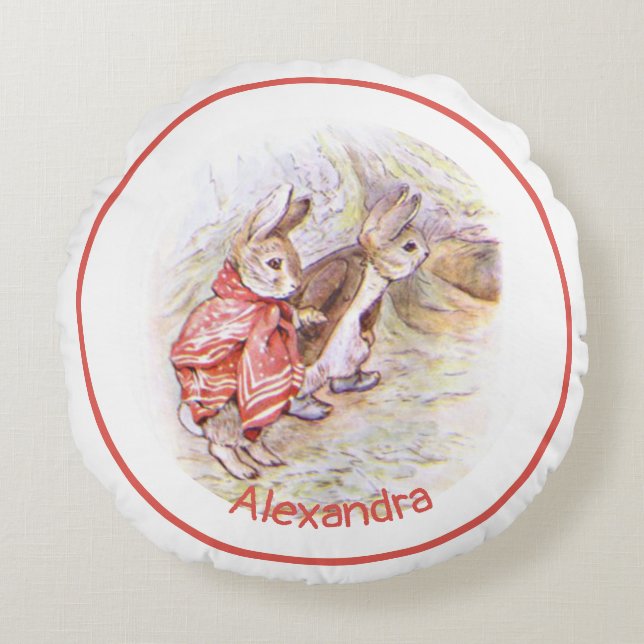 Coussins Ronds Beatrix Potter Bunnies (Devant)