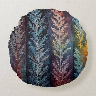 Coussins Ronds Beau cristal de glace multicolore plissé