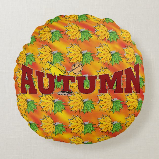 Coussins Ronds Beauté d'automne - (Devant)