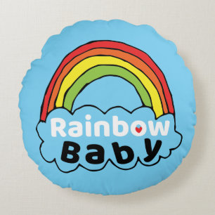 Coussins Ronds Bébé arc-en-ciel lumineux naissance bienheureux na