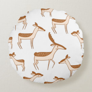 Coussins Ronds Bébé mignon cerf et famille