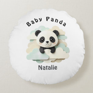 Coussins Ronds Bébé Panda Plié Origami Mignon