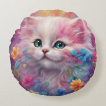 Belle Chat Blanc Fluffy