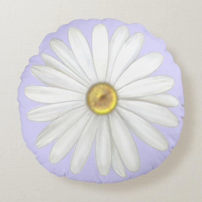 Coussins Ronds Belle Fleur de marguerite sur la fenêtre de lumièr (Devant)