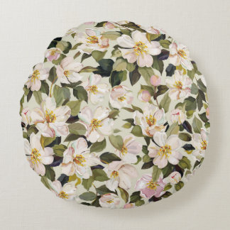 Coussins Ronds Belle floraison printanière aux branches fleuries