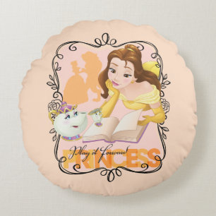 Coussins Ronds Belle   Jouez-le vers l'avant Princesse