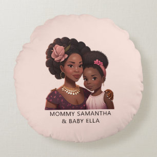 Coussins Ronds Belle maman et fille noire (14)