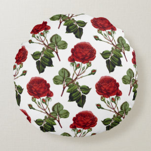 Coussins Ronds Belles Roses Rouges
