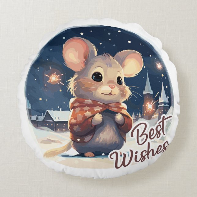 Coussins Ronds Best wishes (Devant)