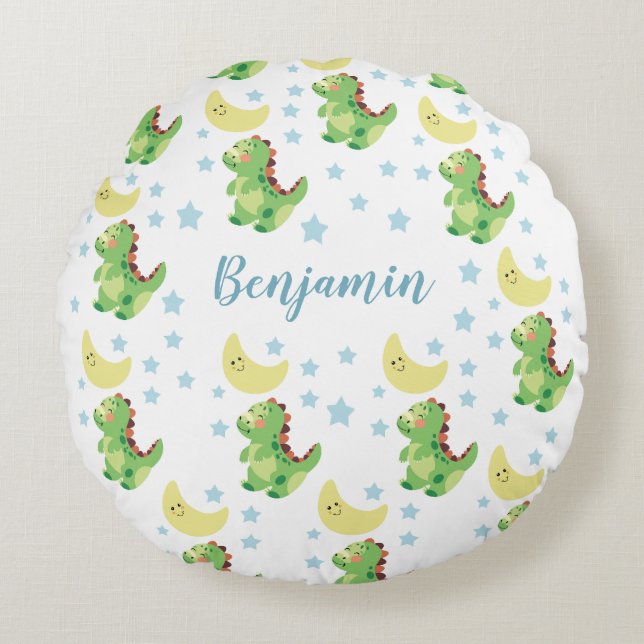 Coussins Ronds Bib bébé Dinosaur (Devant)