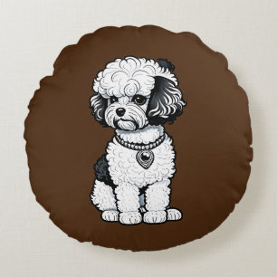 Coussins Ronds Bichon Frise
