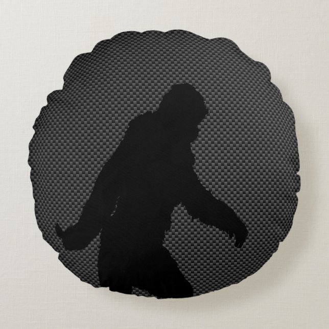 Coussins Ronds Bigfoot sur l'impression de fibre de carbone (Devant)