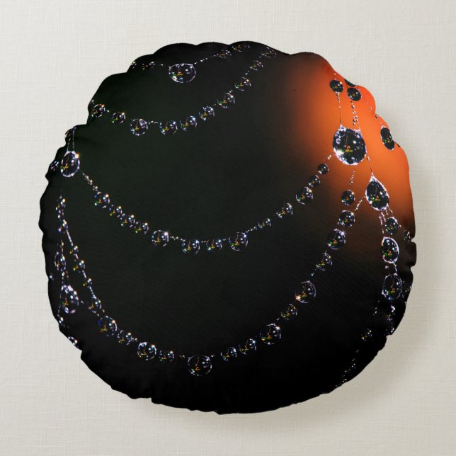 Coussins Ronds Bijoux Spiderweb ronde lancer oreiller (Devant)