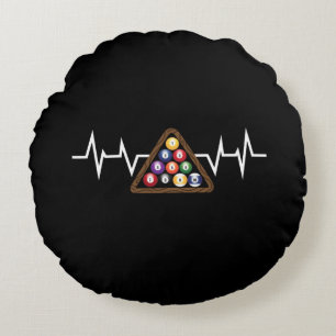 Coussins Ronds Billiard Ball Rack Hearbeat