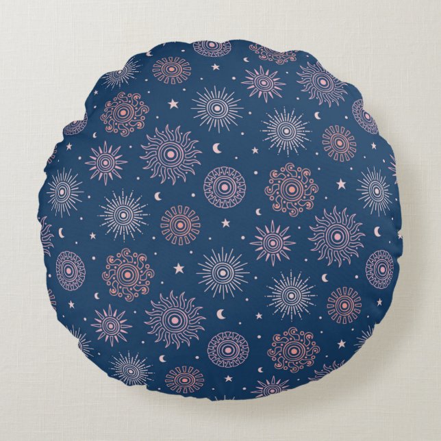 Coussins Ronds Black colour circle Pillow (Devant)