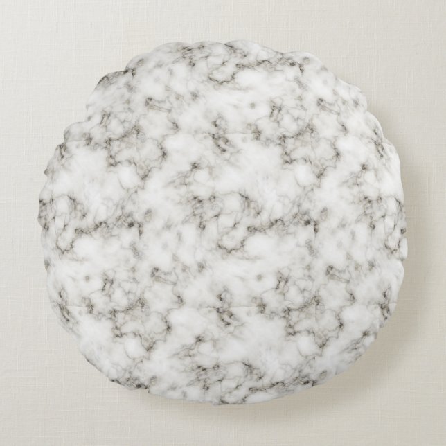 Coussins Ronds blanc-marbre (Devant)