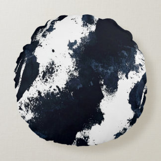 Coussins Ronds Blanc noir