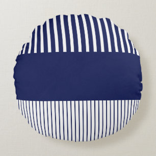 Coussins Ronds Bleu et blanc