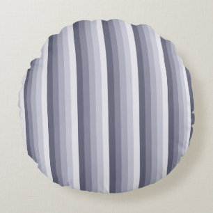 Coussins Ronds Bleu gris rayures