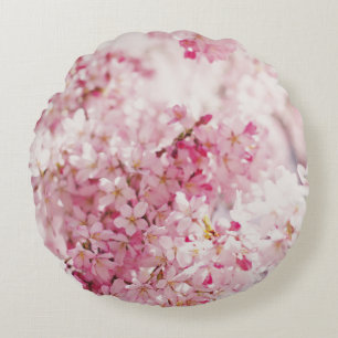 COUSSINS RONDS BLOSSOM ROSE ET CHERRY BLANC