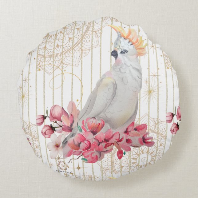 Coussins Ronds Boganhues impression de style premium (Dos)