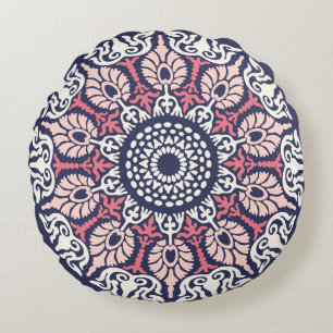 Coussins Ronds Bold Ethnic Modern Mandala boho chic Indian Yoga