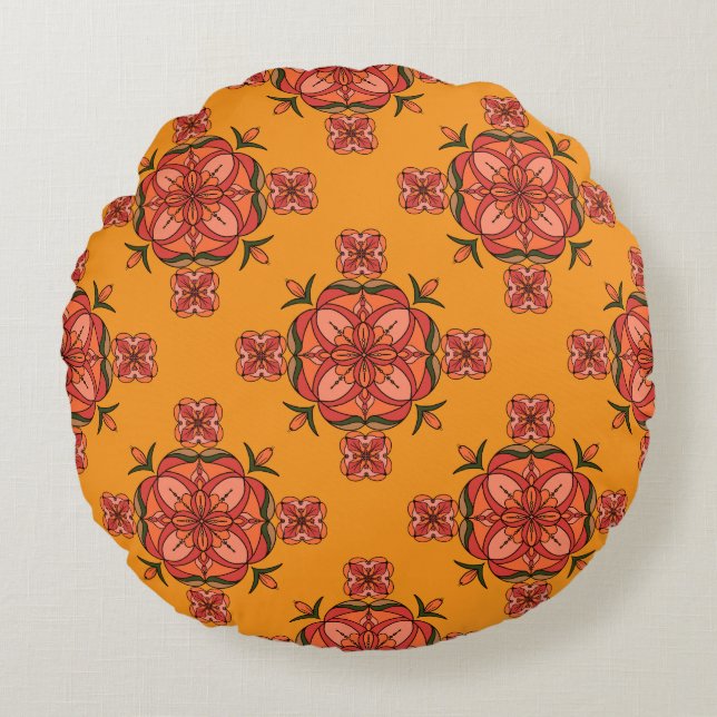Coussins Ronds Botanic Bloom Round Pillow (Devant)