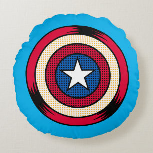 Coussins Ronds Bouclier Demi-Teinte Captain America