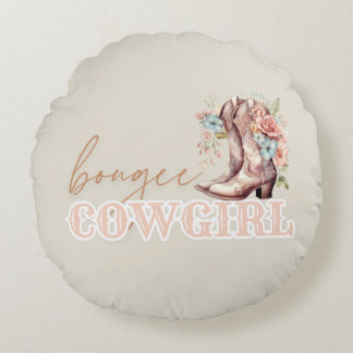 Coussins Ronds Bougee Cowgirl Boho Pays Fille Vibe