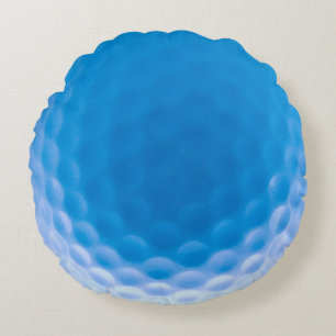 Coussins Ronds Boule de golf Texture Dimples Arctic Blue