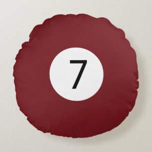 Coussins Ronds Boules de billard solides et éclatantes #7 Recuei