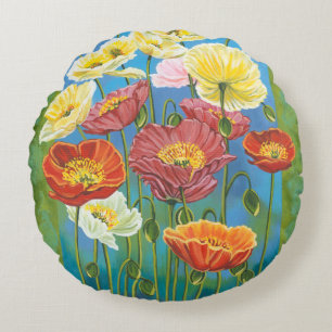 Coussins Ronds Bouquet en frontière I