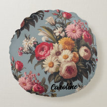 Bouquet Floral vintage Rouge, Rose, Blanc Et Jaune