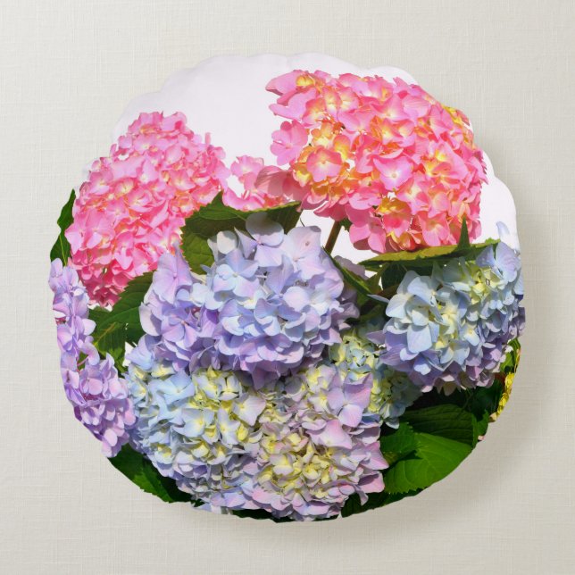 Coussins Ronds Bouquet Hydrangea (Devant)