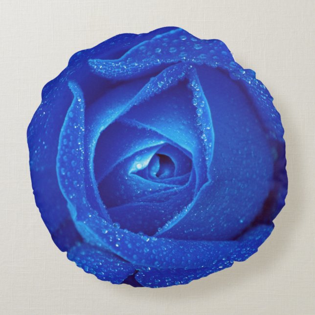 Coussins Ronds Bouton rose bleu (Dos)